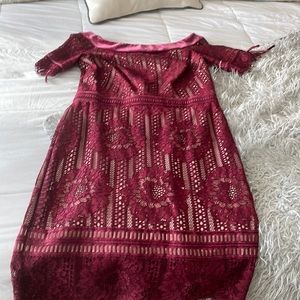 Tadashi Shoji size 12 wine dress